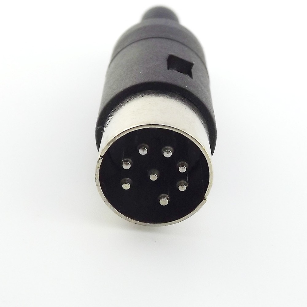 5pcs DIN Plug Male Plug Cable Connector 8 Pin With Plastic Handle