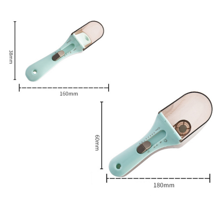 2pc/set Kitchen Plastic Scale Measuring Spoon Adjustable Measuring Spoon Set