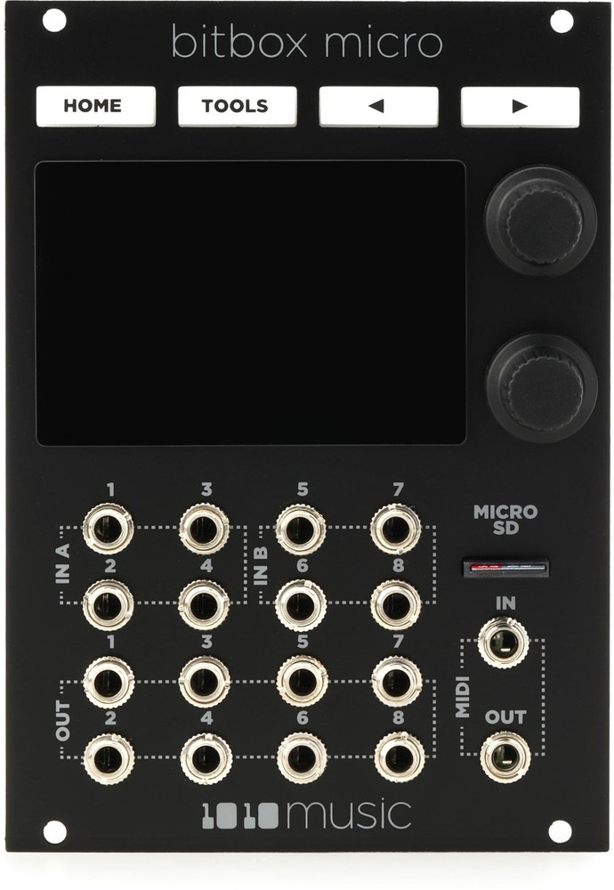 1010music Bitbox Micro Eurorack Compact Sampler with Touchscreen - Black