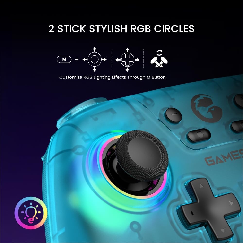 Nova Wireless Switch Controller - Switch/Lite/OLED, Hall Effect Joysticks, RG...