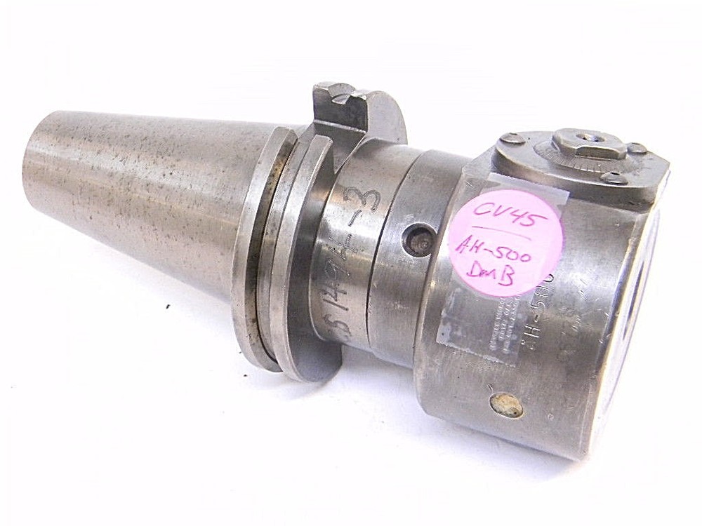 USED DEVLIEG MICROBORE CT45 BORING HEAD ADAPTER W/ AH-500 BORING HEAD