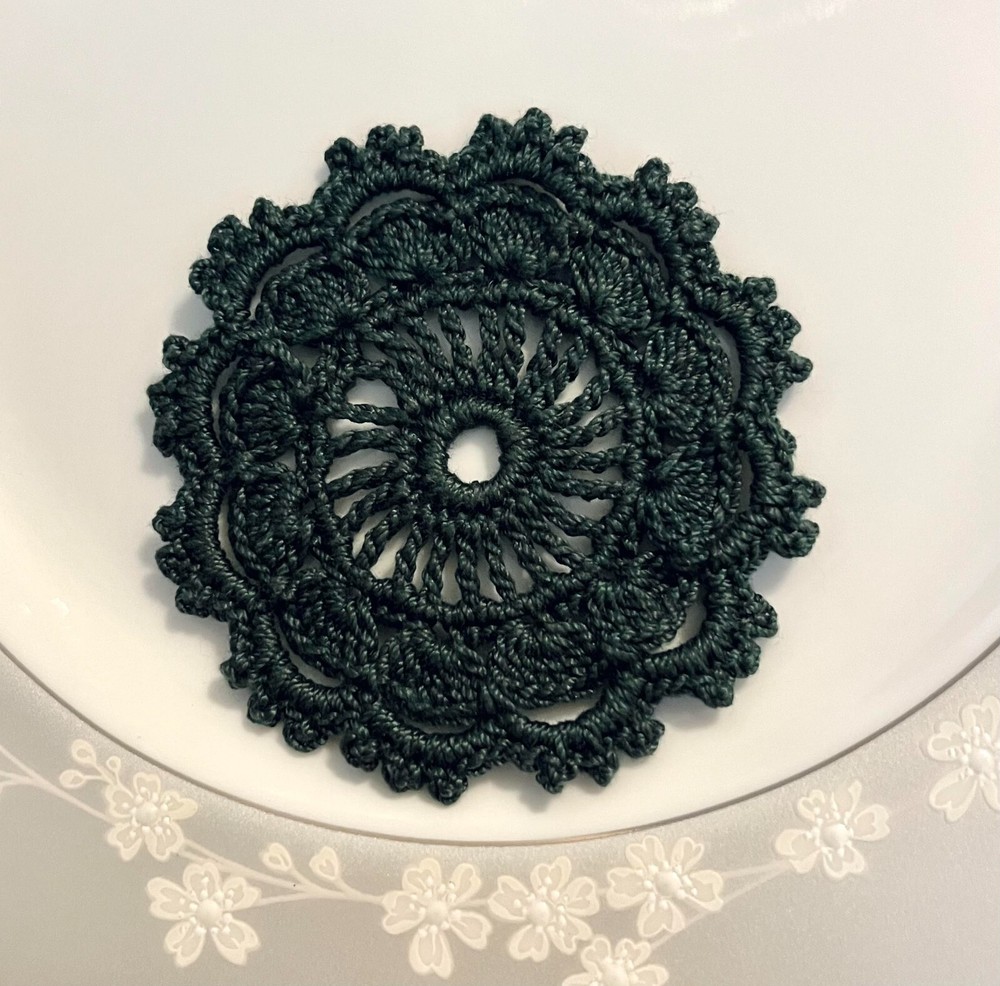 Crocheted Doily, Sewing Notion, Textile Ephemera