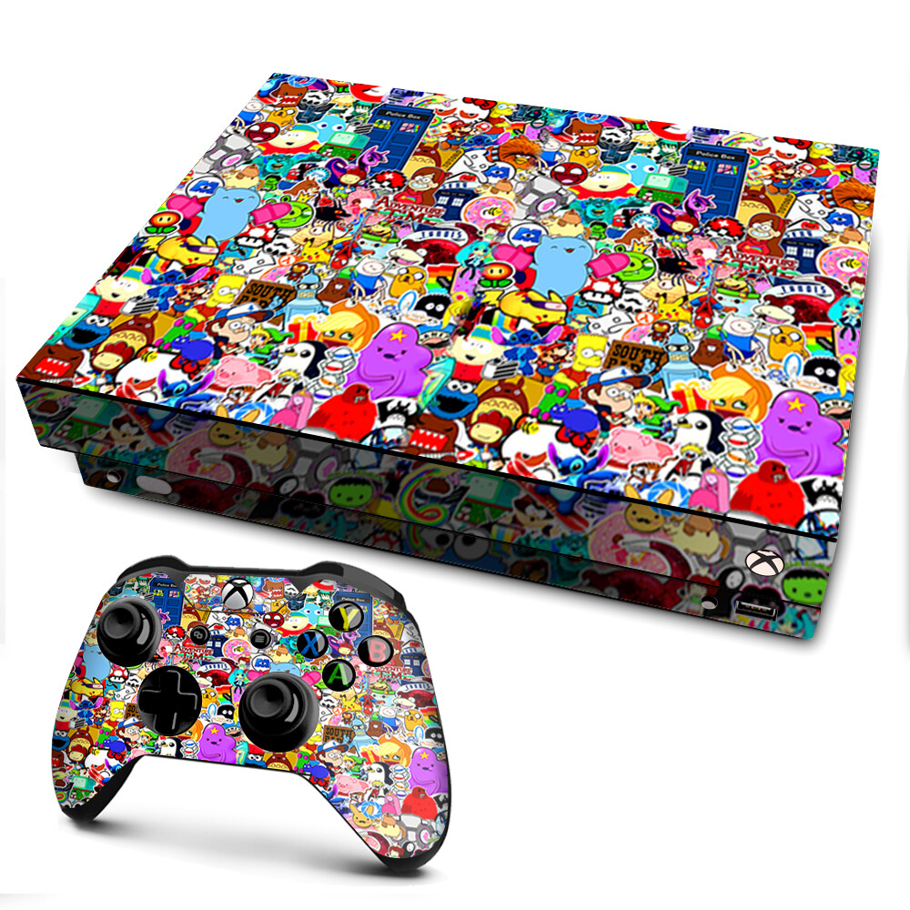 Xbox One X Console Skins Decal Wrap ONLY Sticker collage