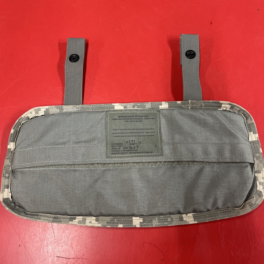 ACU LOWER BACK PROTECTOR WITH SOFT INSERT PRE-OWNED ACU DIGITAL CAMO