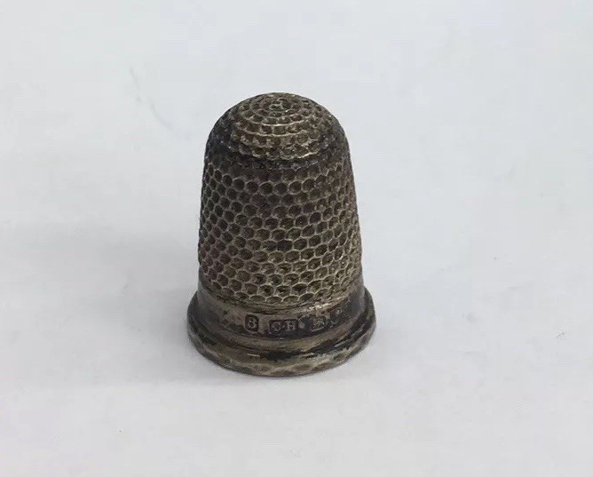 Charles Horner Circa 1903 Antique Solid Silver Thimble Size 8 6.2g