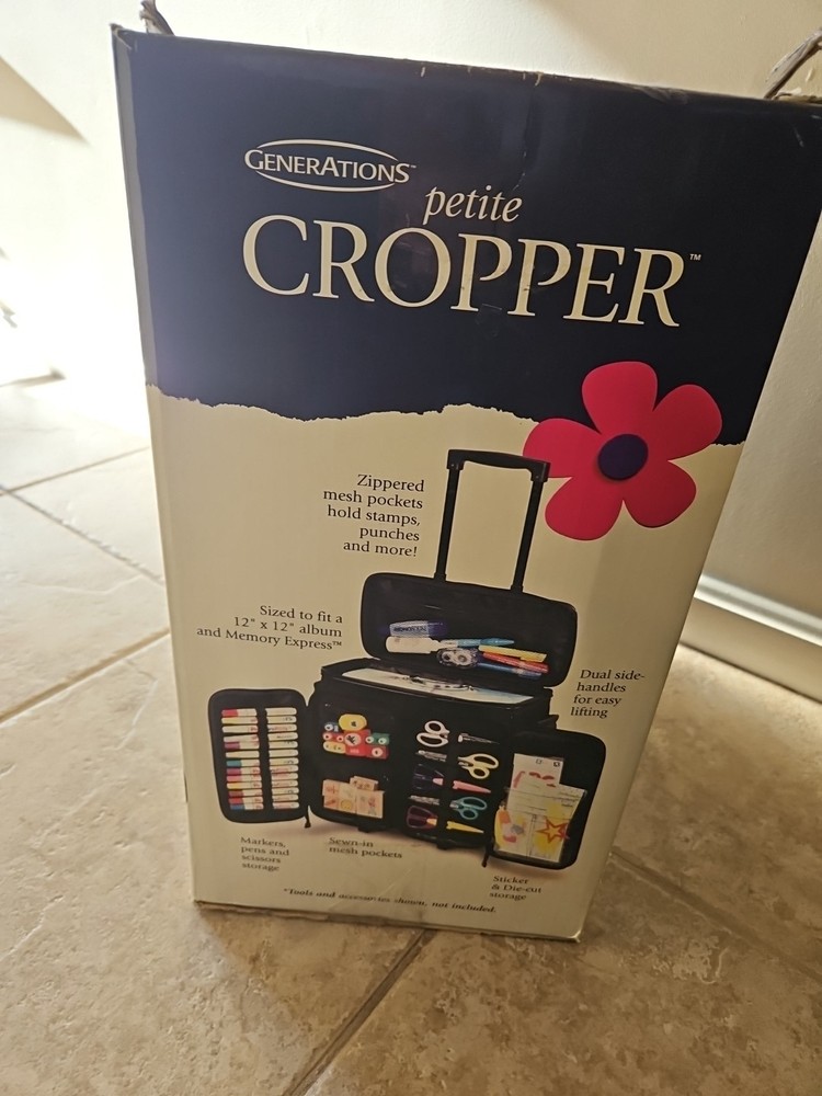 Generations Petite Cropper Scrapbooking Rolling Organizer w/ Telescoping Handle