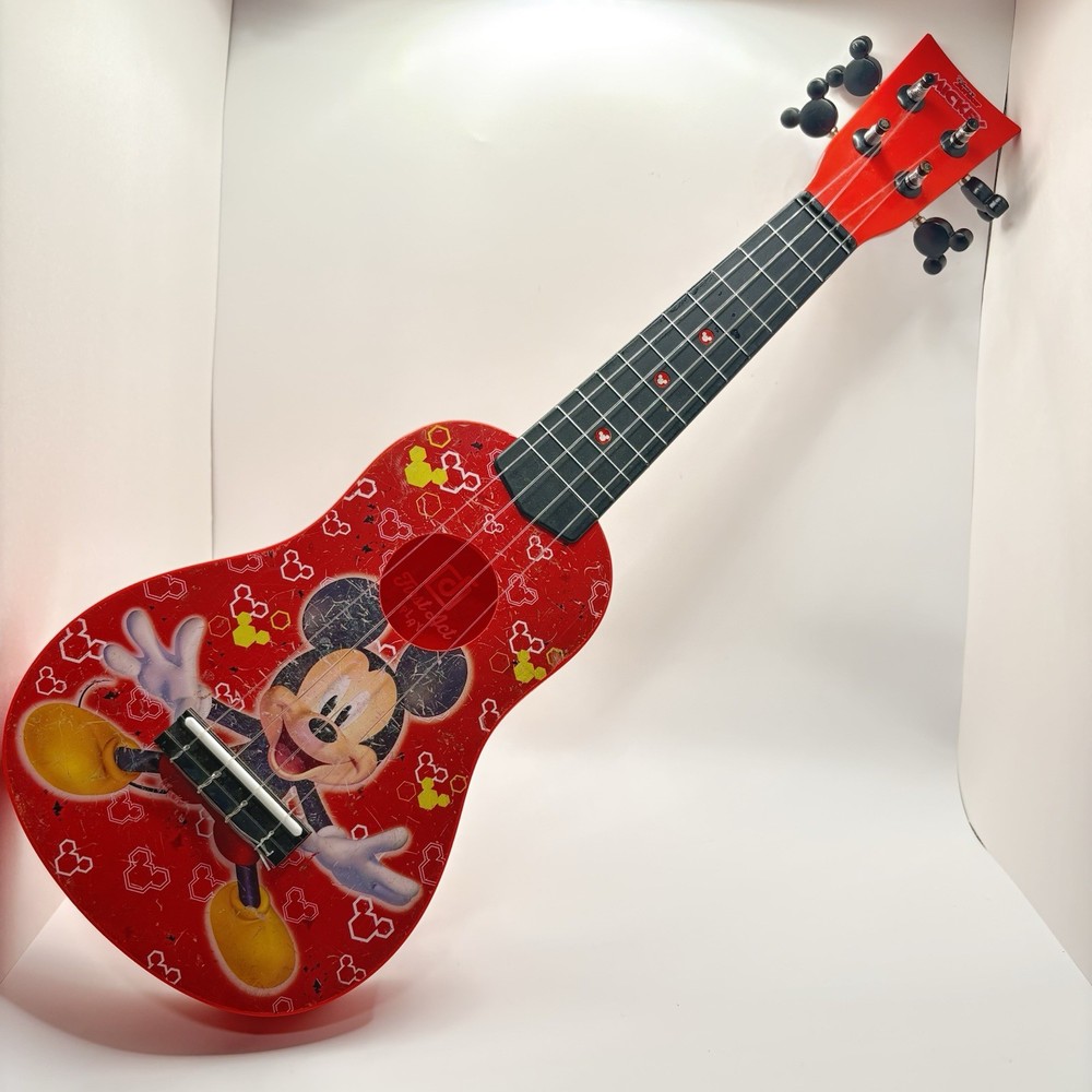 First Act Disney Mickey Mouse Red Ukulele Kids Guitar Tested Great Condition