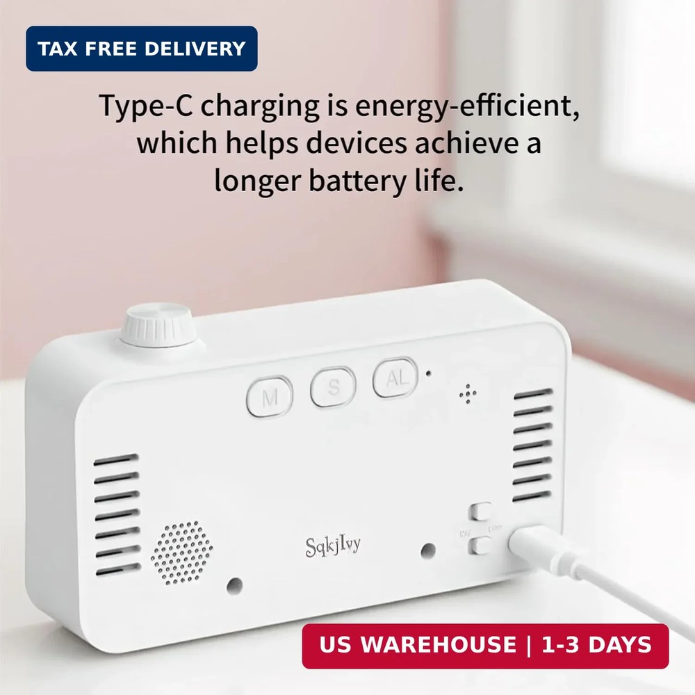 Visual Digital Timer for Kids with LCD Display,3-Level Adjustable Backlight,Temp