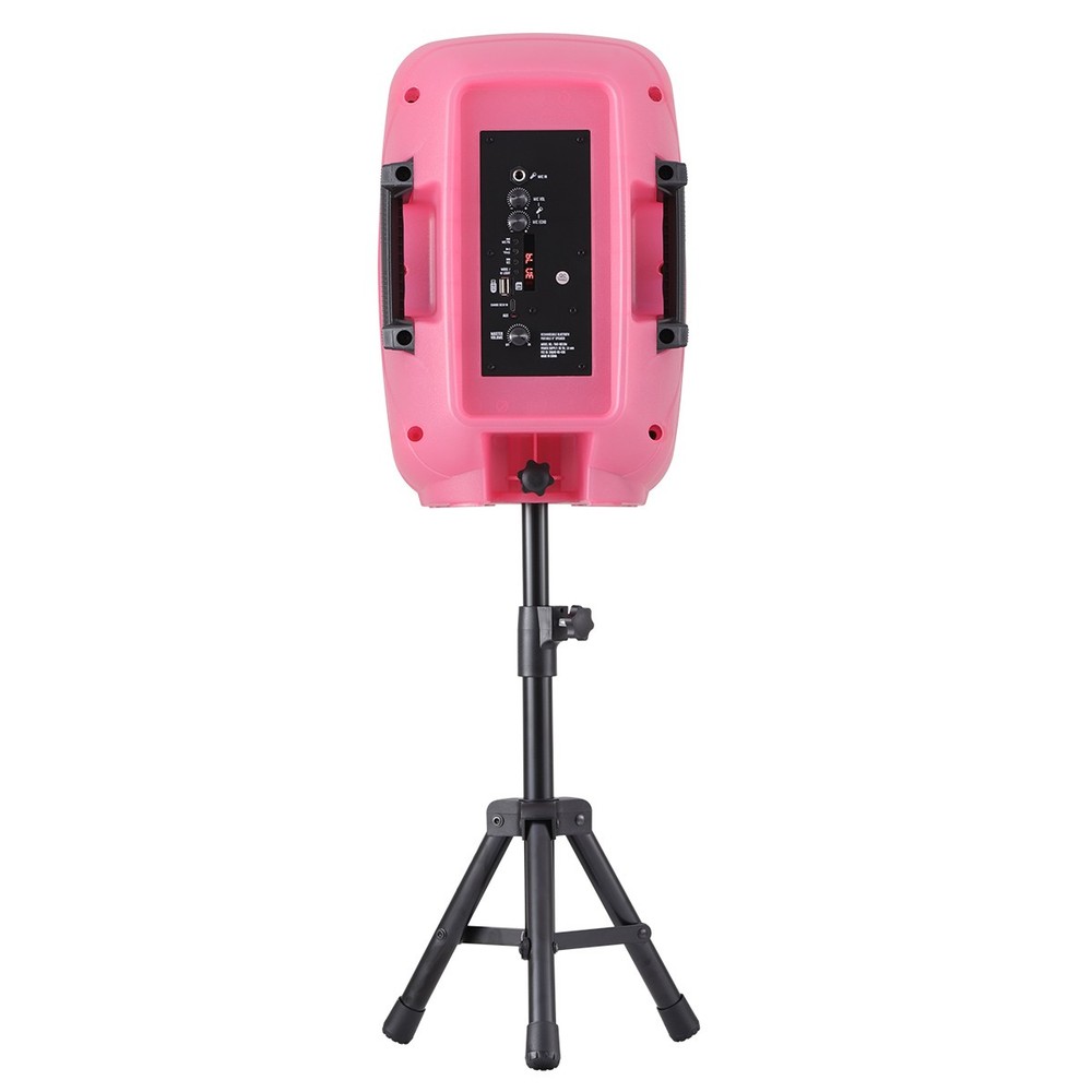 8" Wireless Bluetooth Party Speaker System TWS LED Lights Mic Stand Home Stereo
