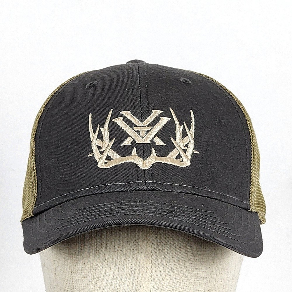 Vortex Optics Vortex Mule Deer Embroidered 6 Panel Gray/Gold Mesh Snapback Hat