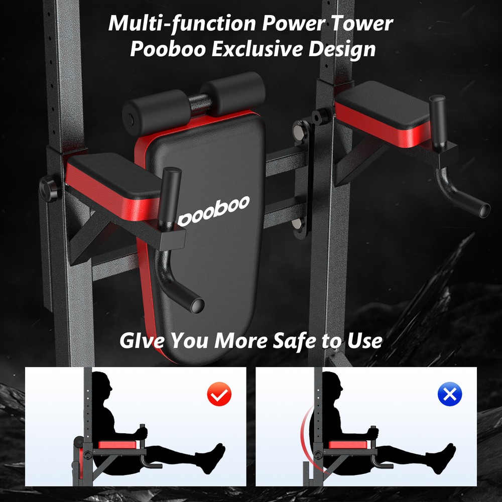 Adjustable Body Champ with Incline Bench Power Tower Dip Station Pull up Bar