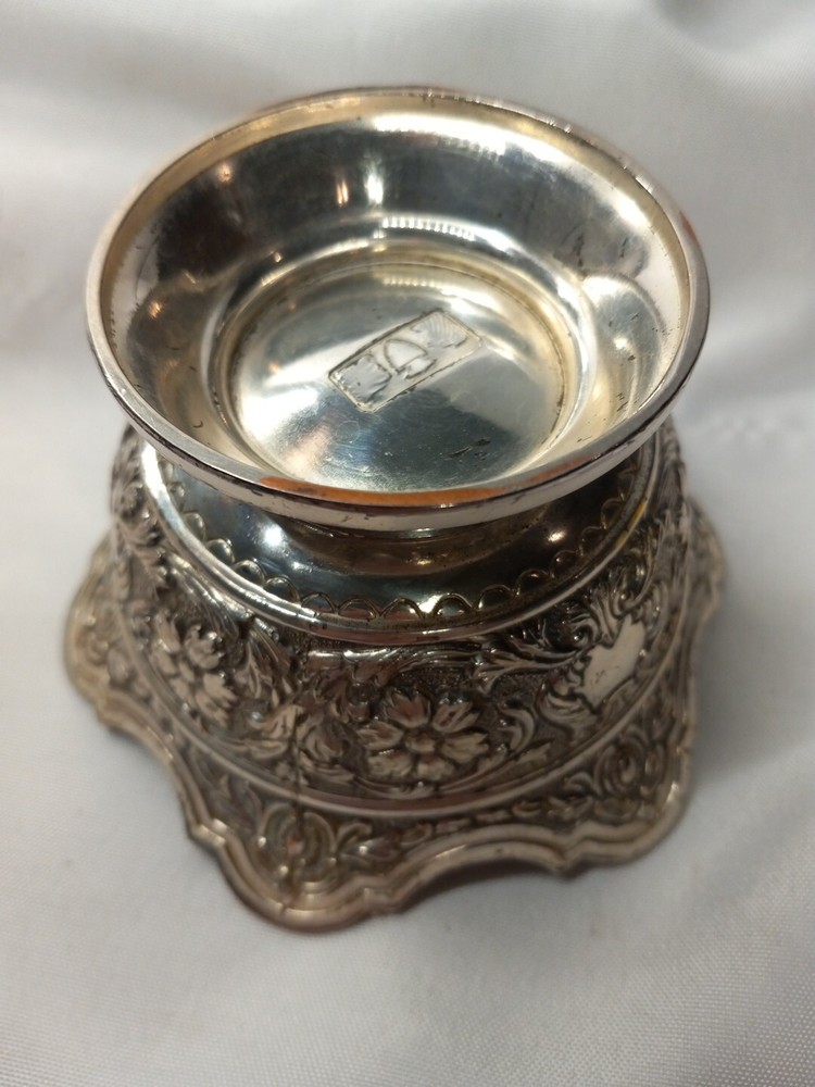Silver Plate Bowl With Damage Has Mark But Cant Identify