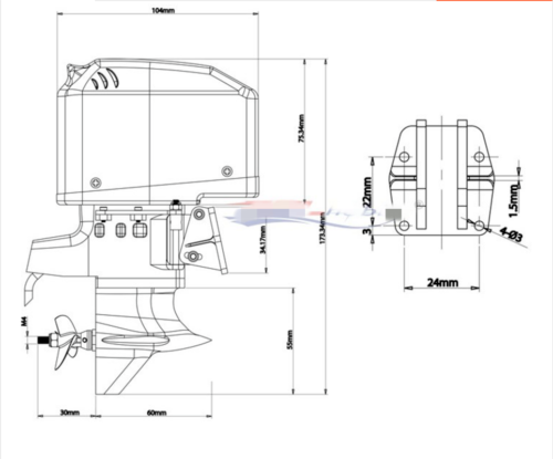 TFL Outboard motor RC Boat B54210# (Large)
