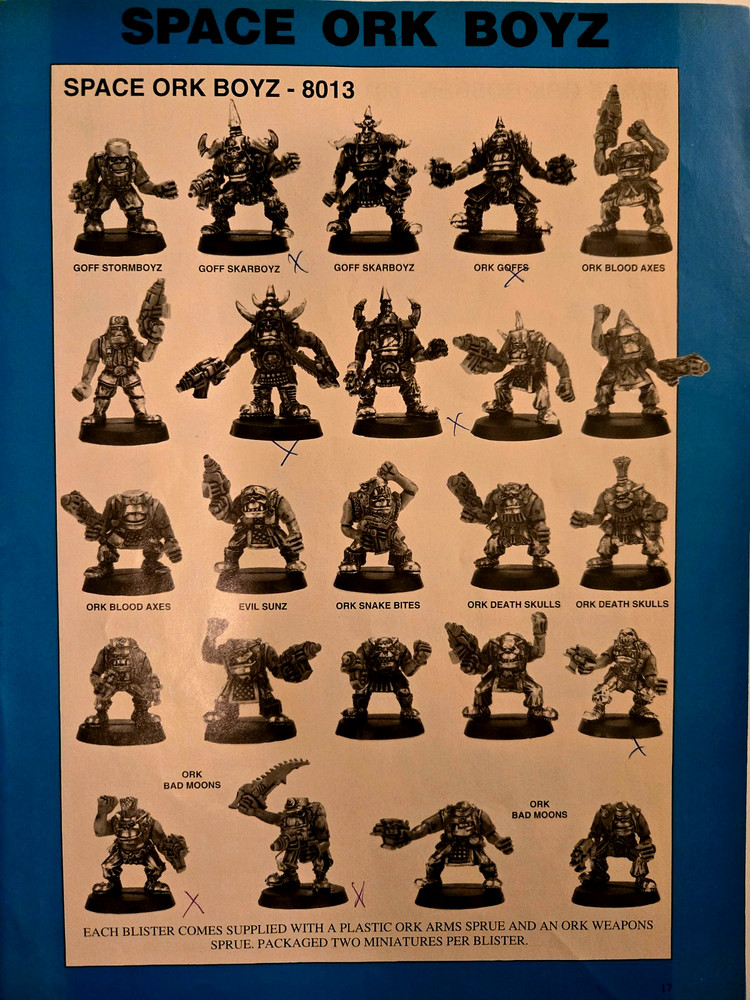 GW Warhammer 40 1994-95 Blue Miniatures Catalog