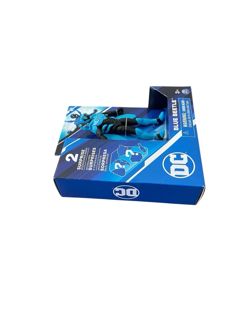 DC Spin Master Blue Beetle 4" Figure With 2 Surprise Accessories