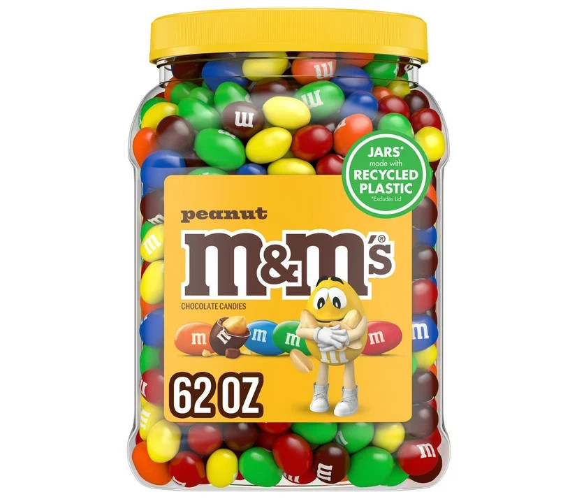 M&M'S Peanut Milk Chocolate Candy, 62 oz.