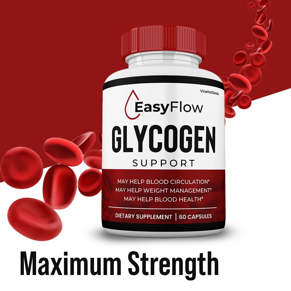 EasyFlow Glycogen Support Pills, Easy Flow Capsules Blood Support (2 Pack)