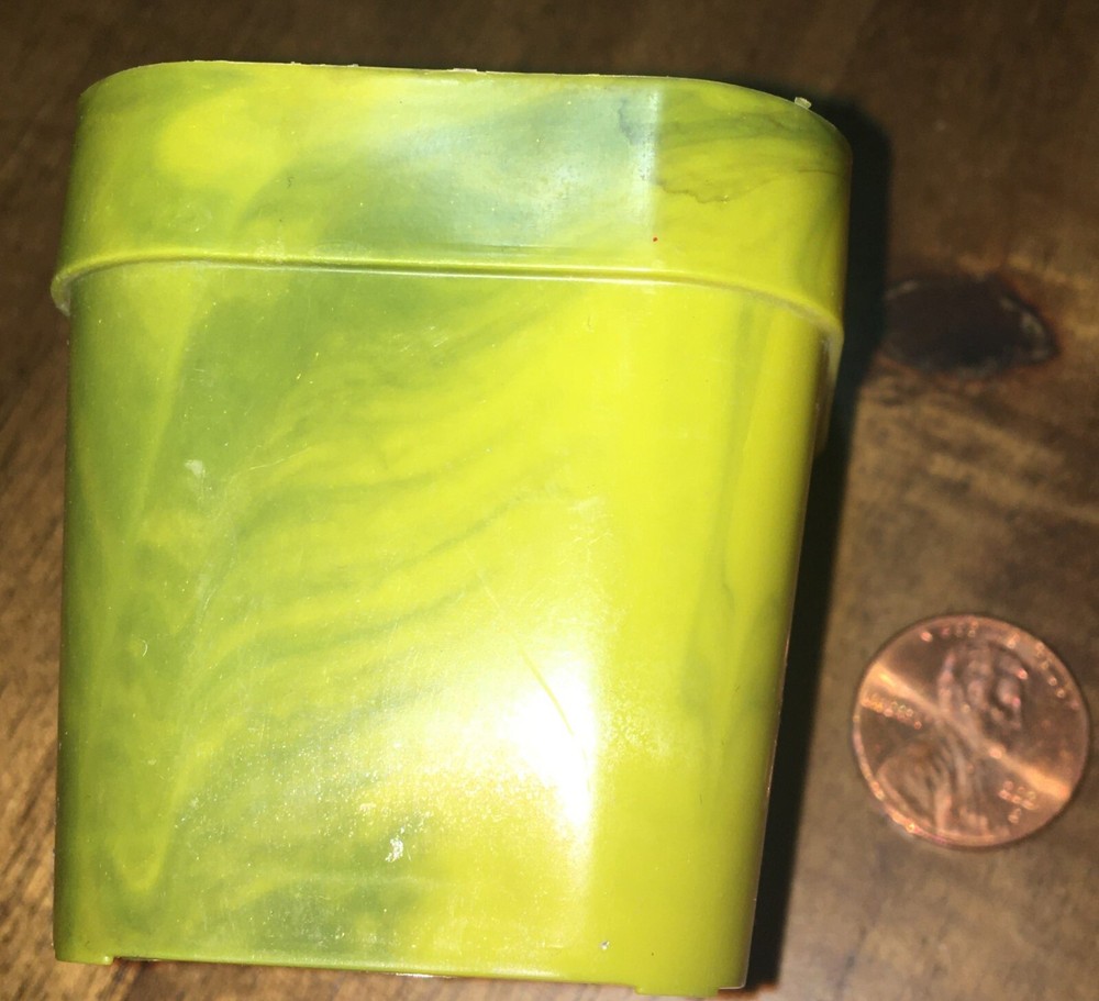 24 mid century seed starter pots 1960-80~marbled plastic multi colored 2"X2"