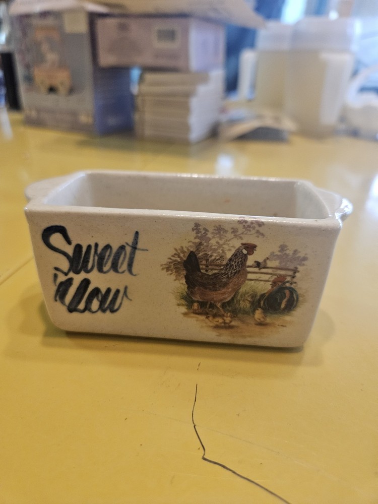 Handpainted Chicken Sweet N Low Container