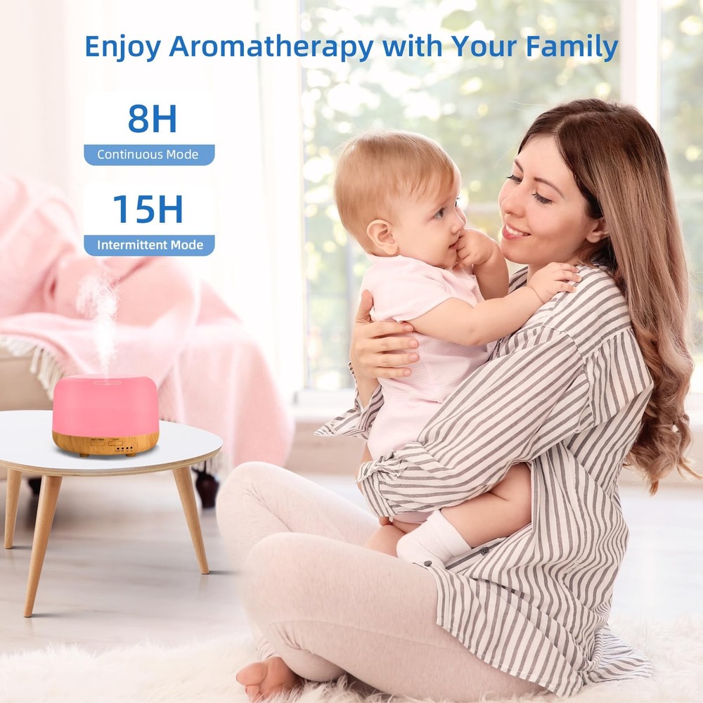 Aromatherapy Essential Oil Home Diffuser with Remote Control, 300ML Large Roo...