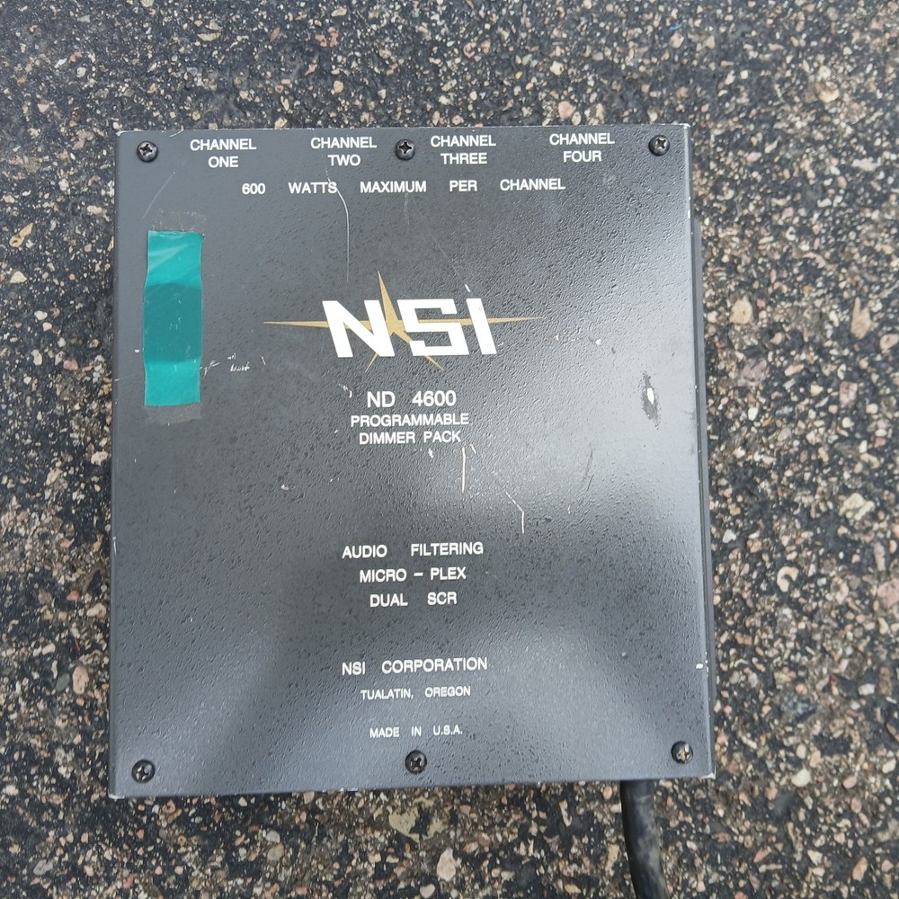 NSI ND 4600 4-Channel Dimmer Pack Programmable Microplex 8 Outlets