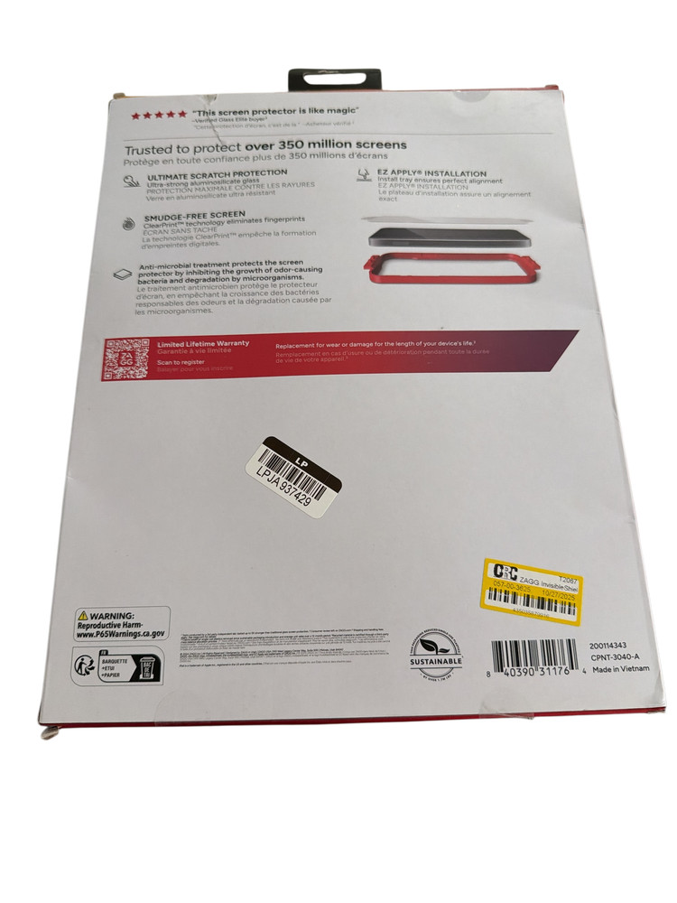 ZAGG Invisible Shield TEMPERED Elite Screen Protect iPad Pro 11" M4