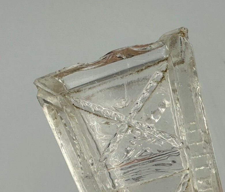 c 1915 WINDMILL Eagle Moon CANDY GUARANTEED Antique GLASS CONTAINER E&A 840