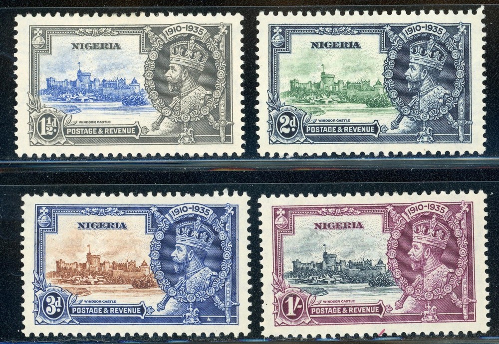Nigeria  1935   Scott # 34-37    Mint Hinged Set