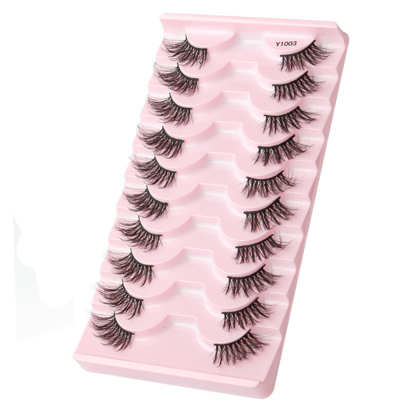 Eyelash Extension Reusable Half Eyelashes Segmented False Eyelashes 10Pairs✔