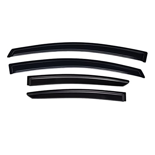 Extra Durable Outside-Mount Auto Vent Window Visor, Fits 2014-2018 Kia Forte