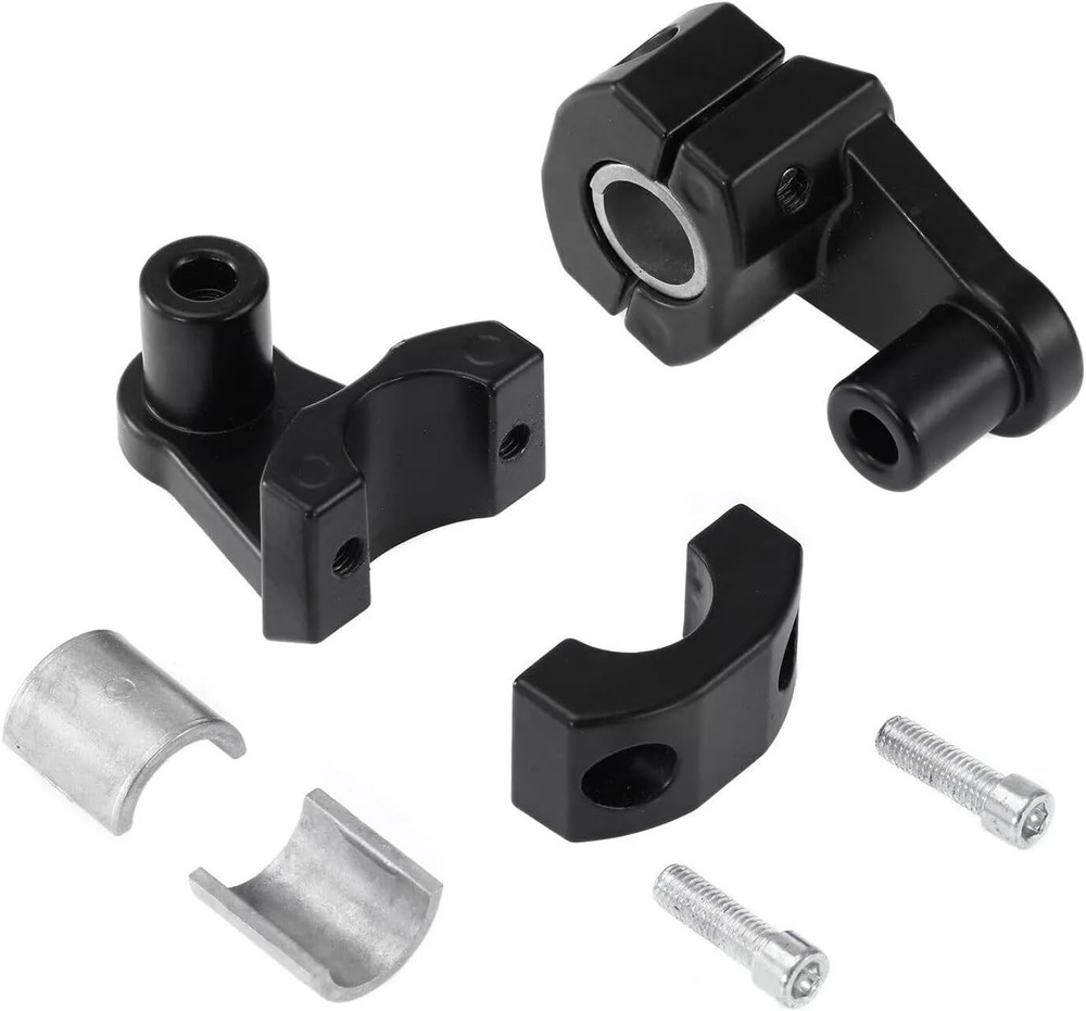 Universal 2 Inch Motorcycle Handlebar Risers Adjustable Pivot 7/8" 1-1/8" Black