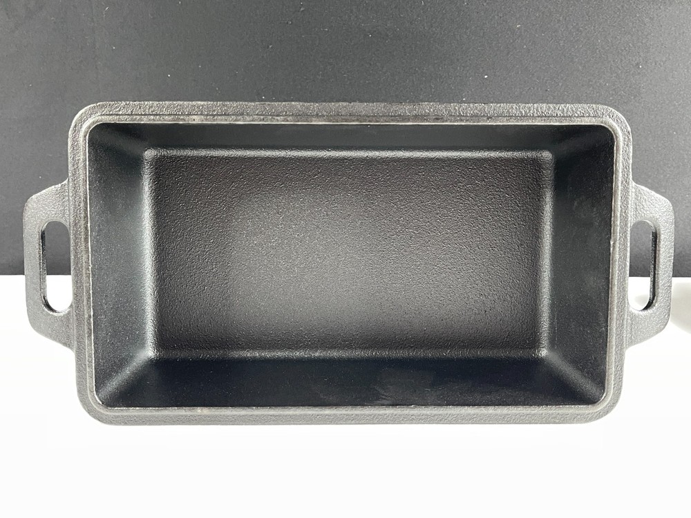 Northriver Casting Black Rectangular Cast Iron Loaf Pan Set 9"x5"