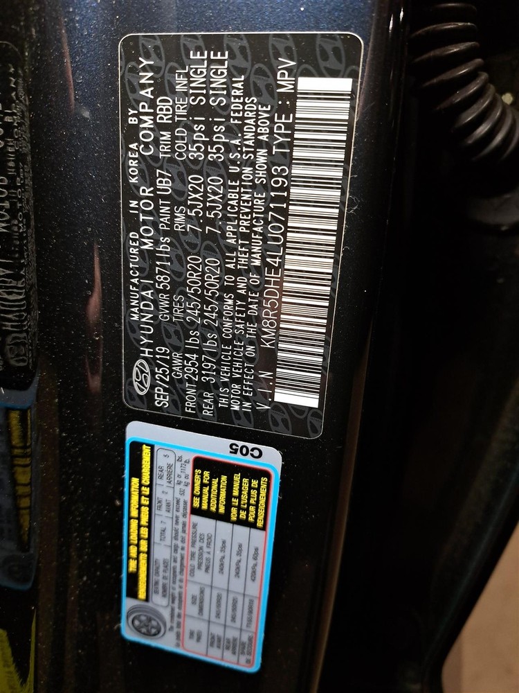 2020 Palisade Camera/Projector Sku#4355347