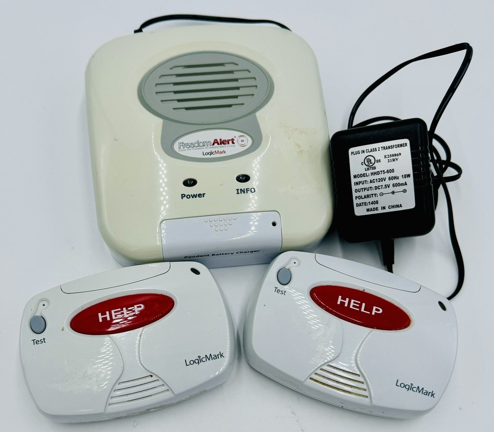 LogicMark Freedom Alert Emergency System w/ 2 Pendants
