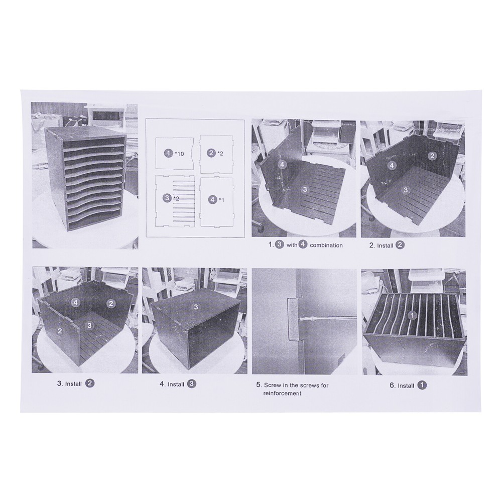 11Compartment Vertical Desktop Sorter File Storage Rack Desktop Organizer Holder