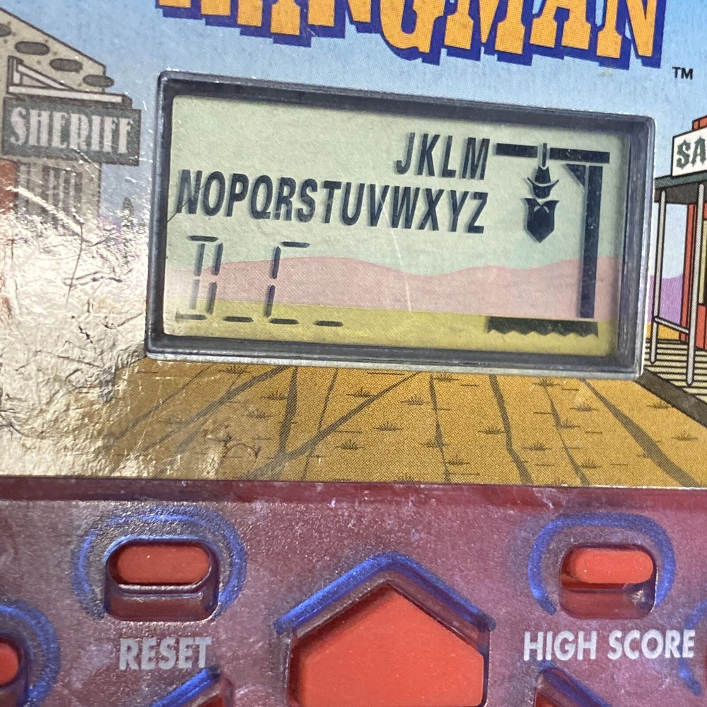1995 Hangman Handheld Milton Bradley Tested Working