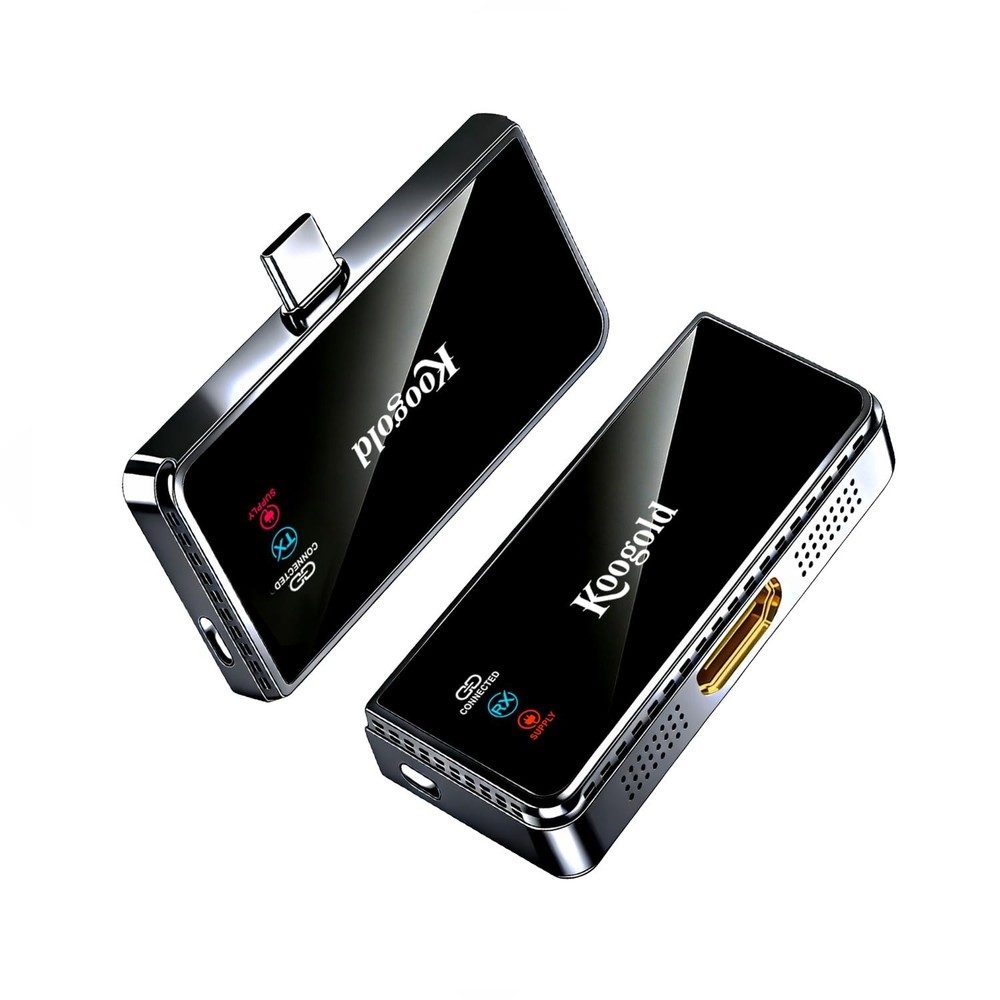 Wireless HDMI Transmitter and Receiver USB C,Elegant Solid Design, 4K Input 1080