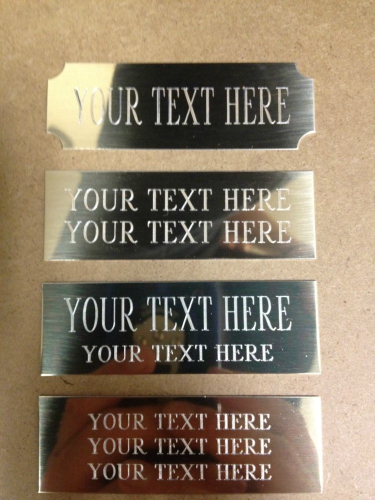 Engraved Plate Engraving Trophy Plaque Name Tag Personalized