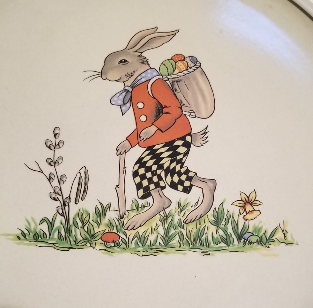 1970s Easter Bunny Plate Rosenthal Classic Rose Collection 11"