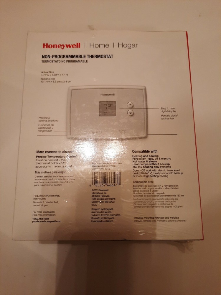 Honeywell RTH111B Digital Non-Programmable Thermostat - White