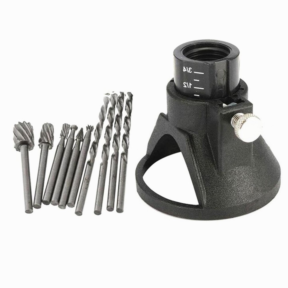 Steel Rotary Sanding Tool Guide HSS Router Drill Bits Set For Dremel