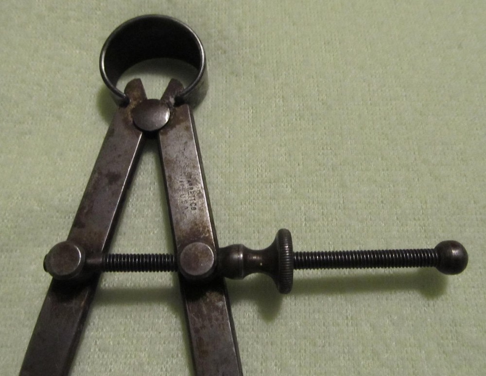 6" Spring-Type Machinest Divider - Solid Nut, Flat Leg