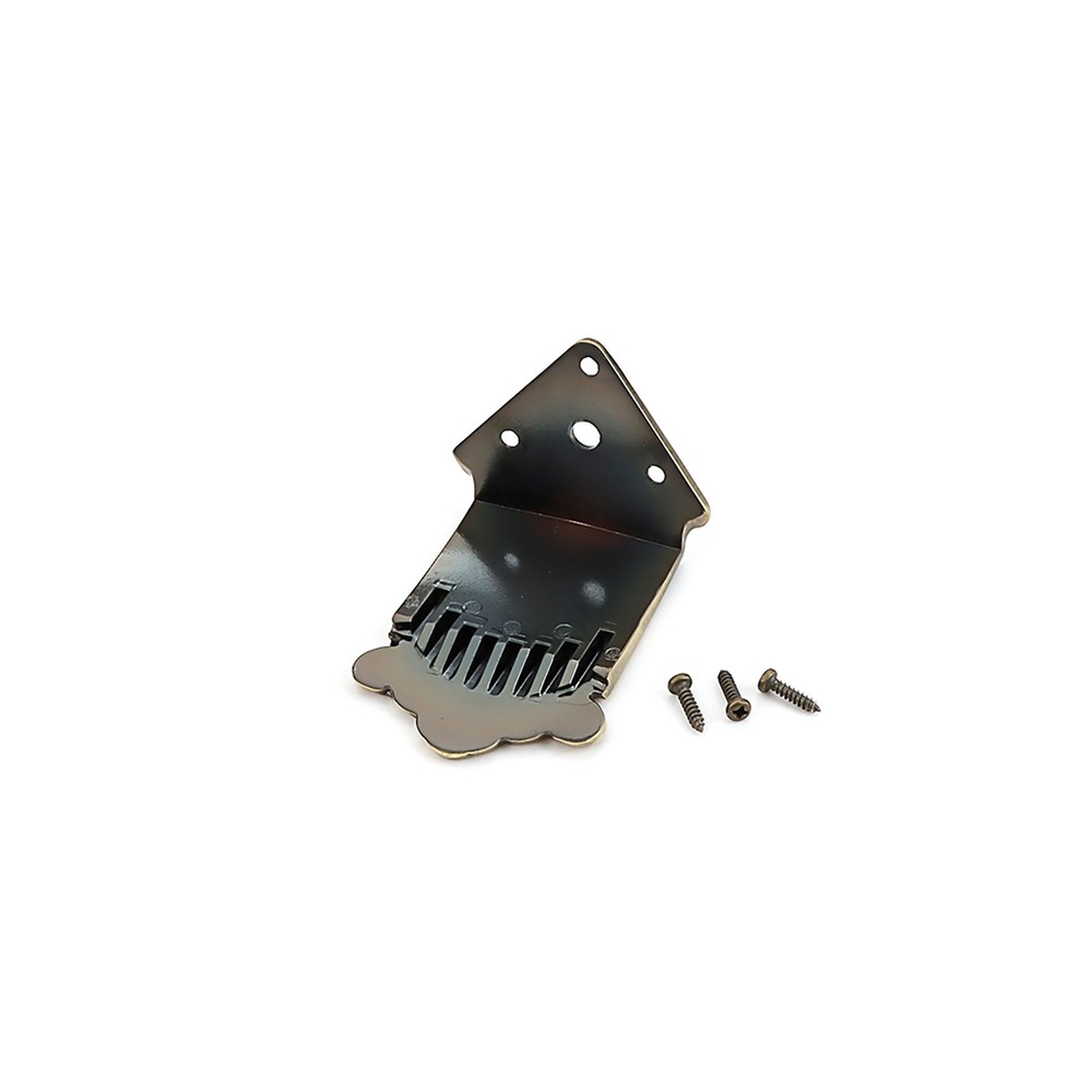 8 String Mandolin Tailpiece Feather Pattern Metal Bronze Color Mandolin