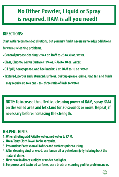 Ram All Purpose Cleaner Concentrate - Two Quart Kit