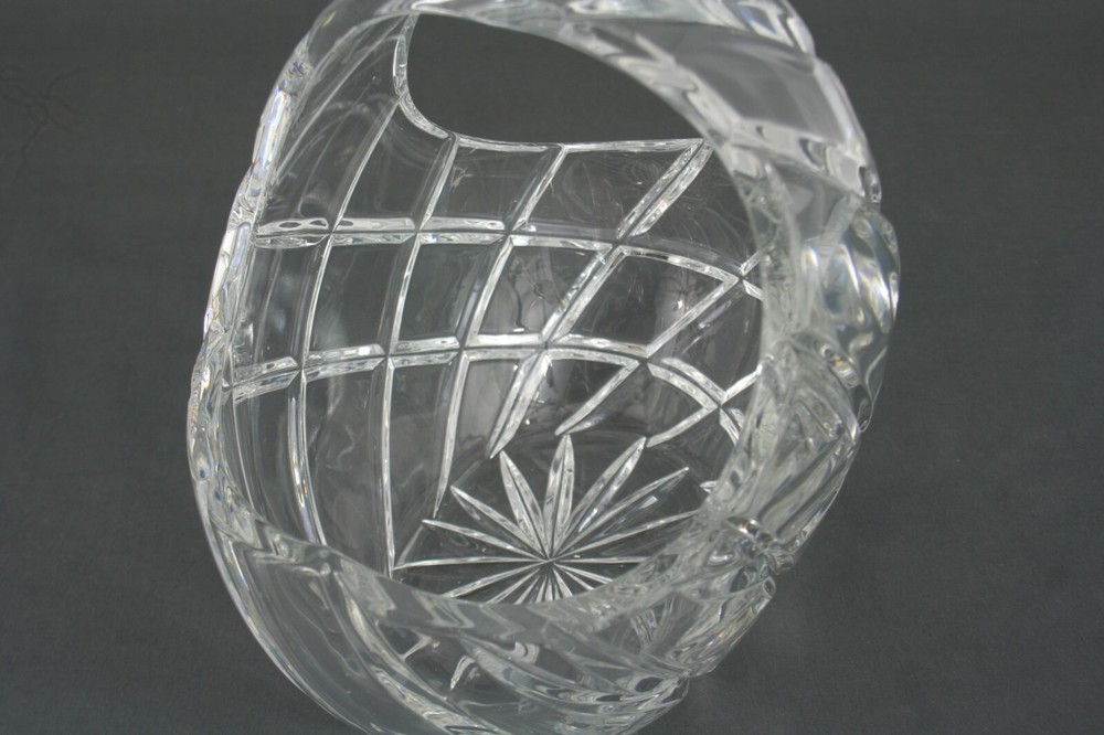 Lead Crystal Cut Glass Basket