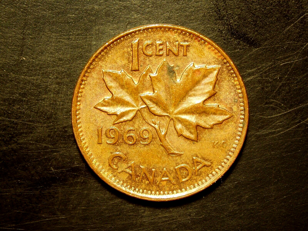 CANADA  1969  1  CENT COIN  # 7