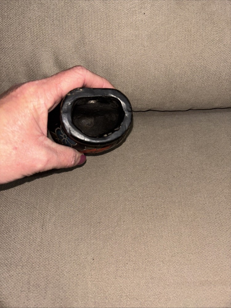 Vintage Asian Tokanabe Ware Wall Pocket Planter