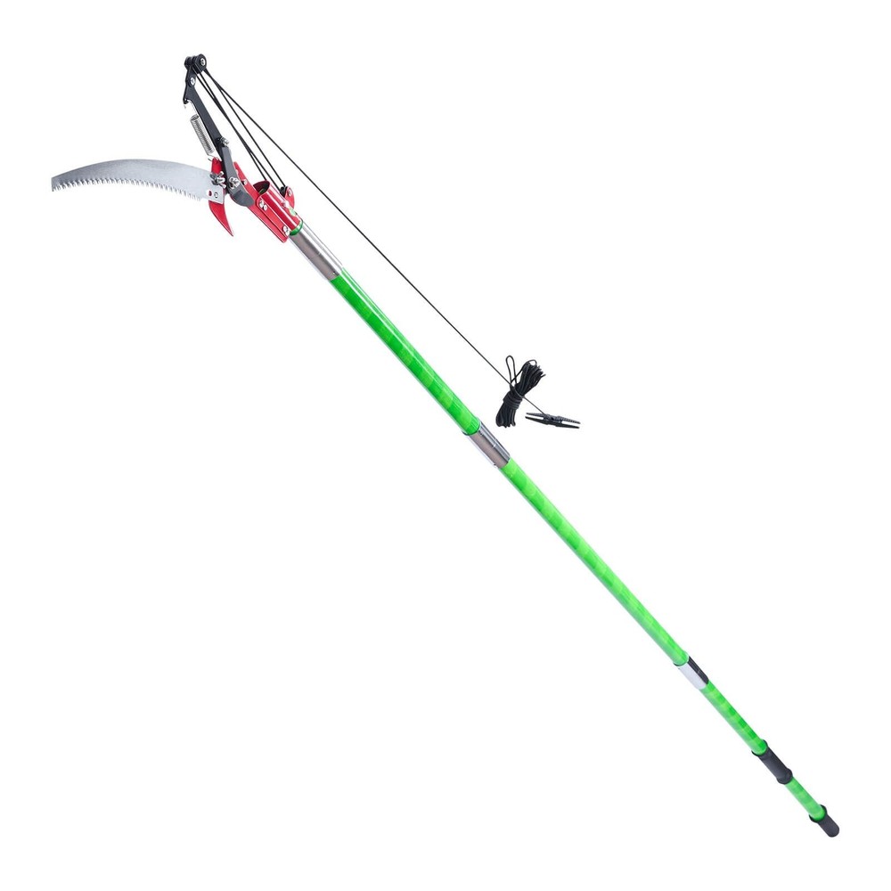 Manual Pole Saw, 3.87-27 ft Extendable Pole Tree Pruner with Scissors, Sharp 65M