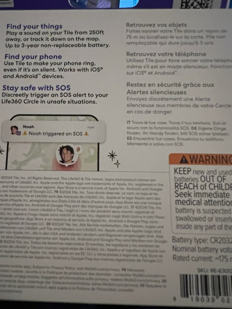 Tile Sticker - Black - 2-Pack By Life360