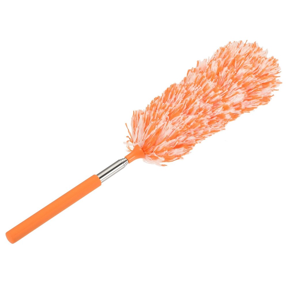 Microfiber Duster 13.8-32.7 Inch Extendable Dust Brush, Orange